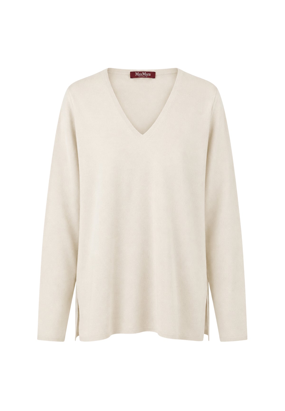 Max Mara Studio - Maglia Donna Scollo a V in Viscosa 