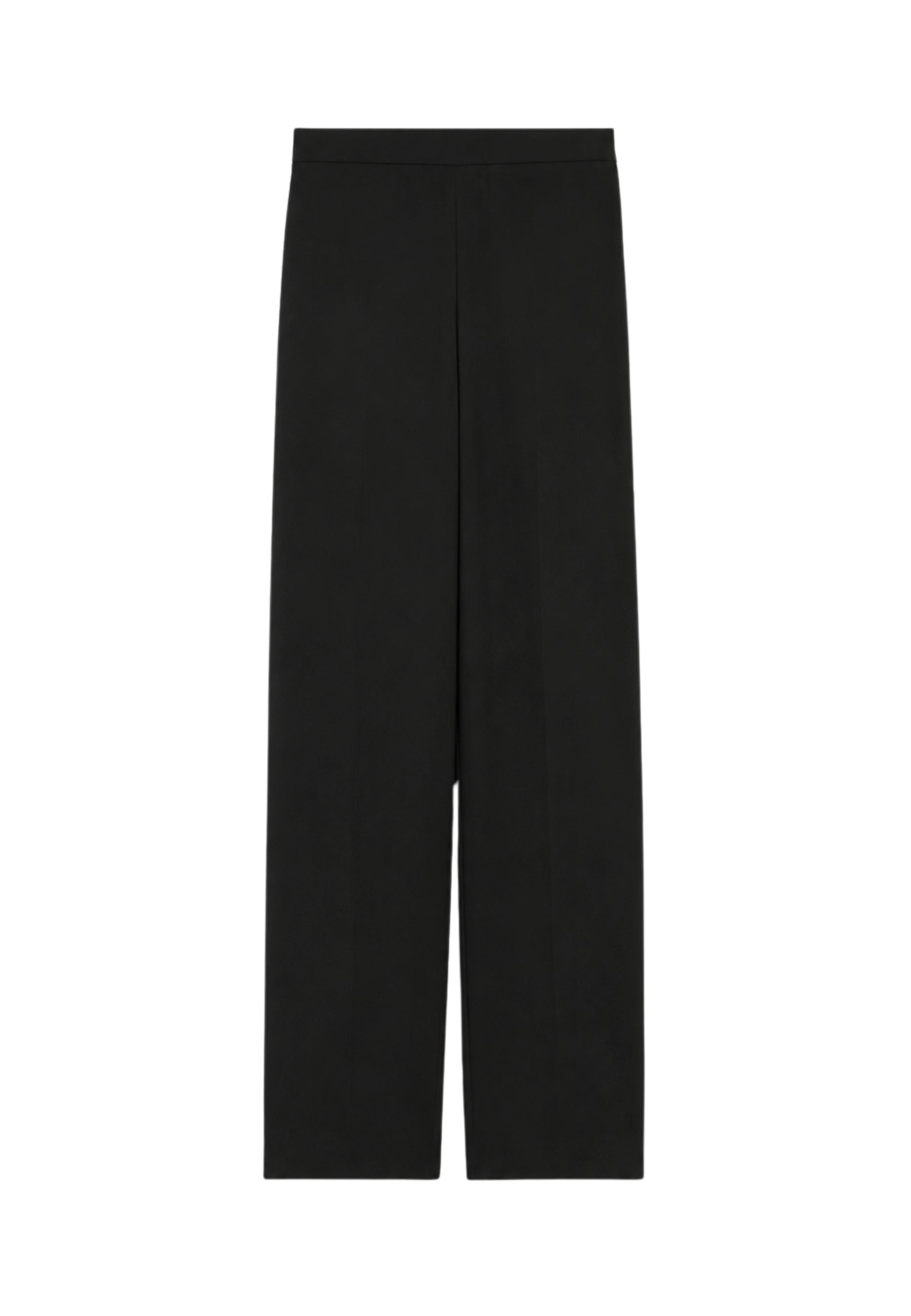 Max Mara Pantaloni Donna Maresca in Cady Nero a Vita Alta 