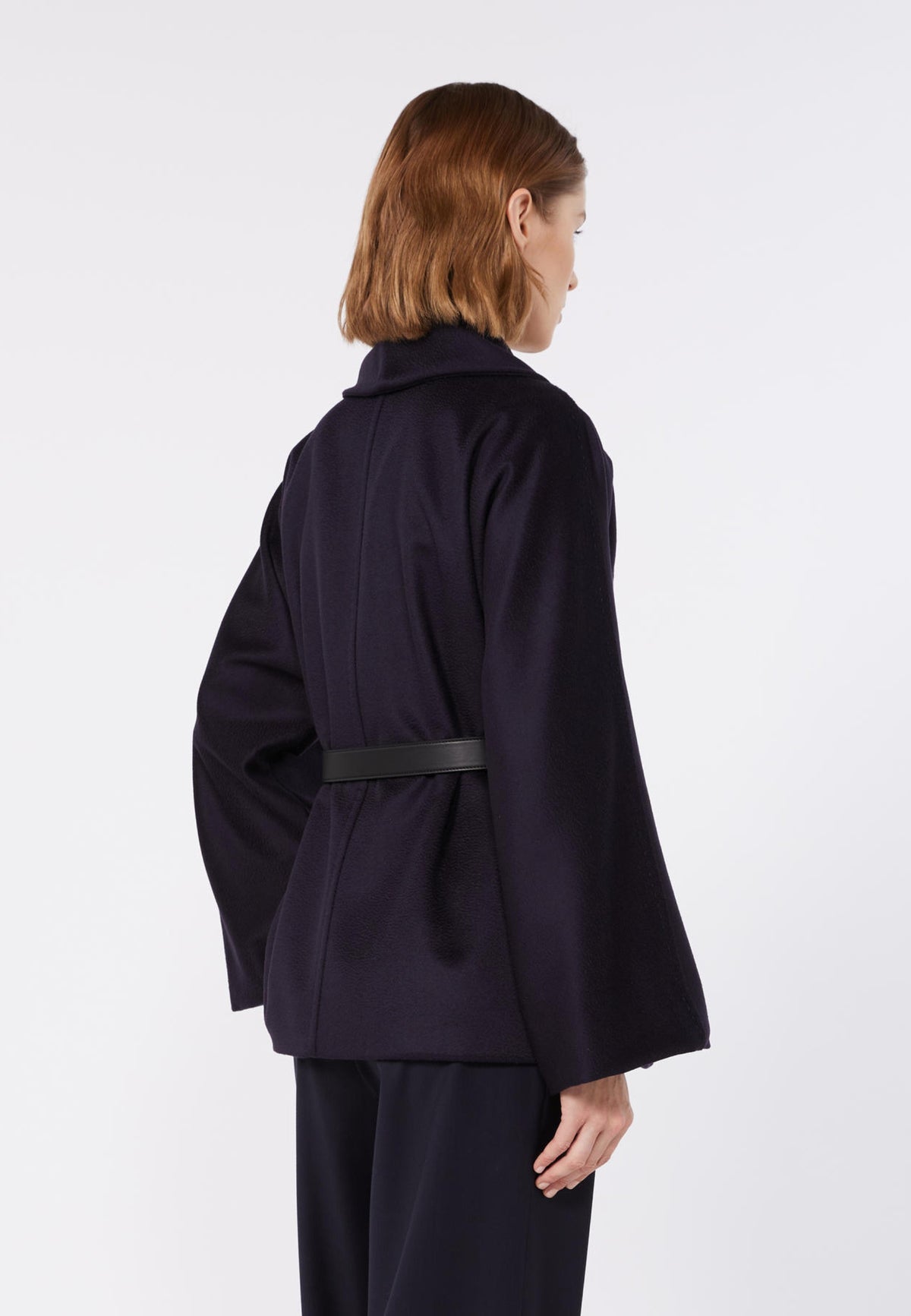 Max Mara Studio - Giaccone in lana vergine con cintura 