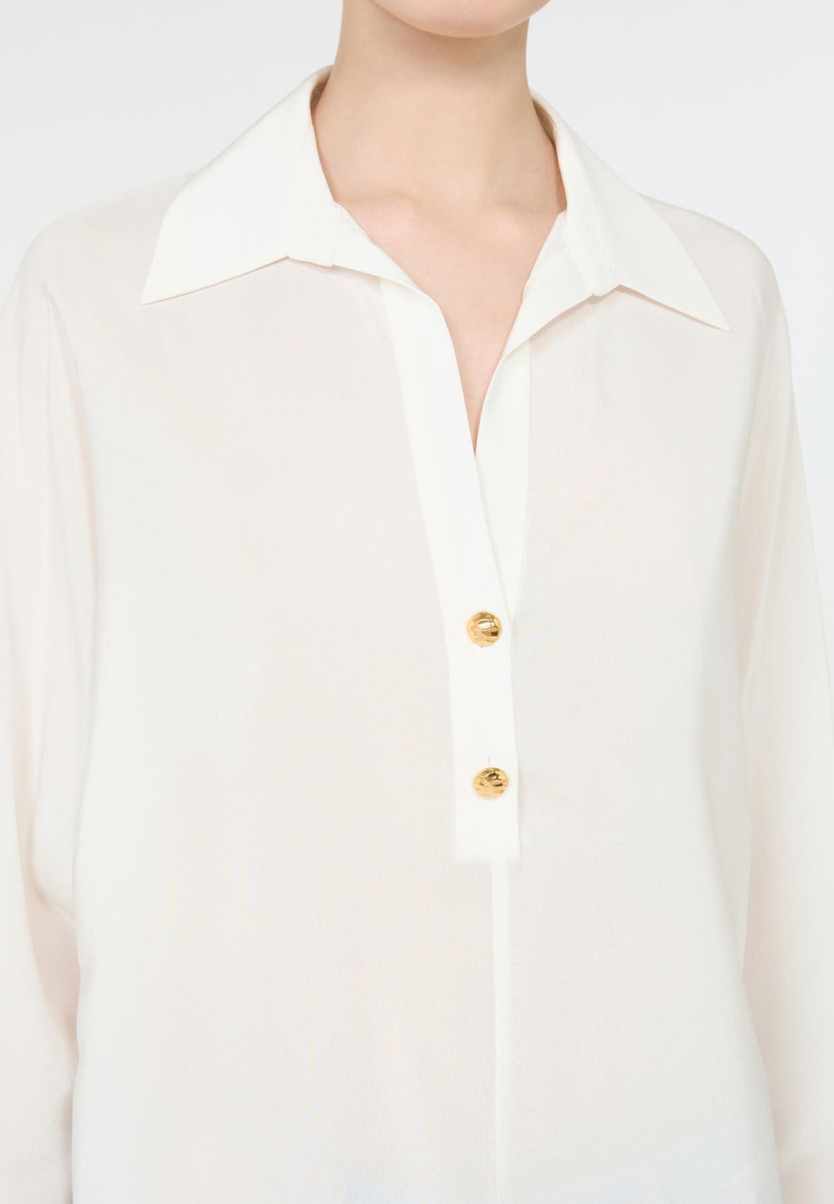 Max Mara Studio Camicia in Crêpe de Chine di Seta 
