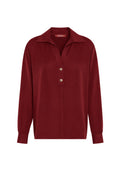 Max Mara Studio - Camicia polo in crêpe de Chine di seta - Rubino
