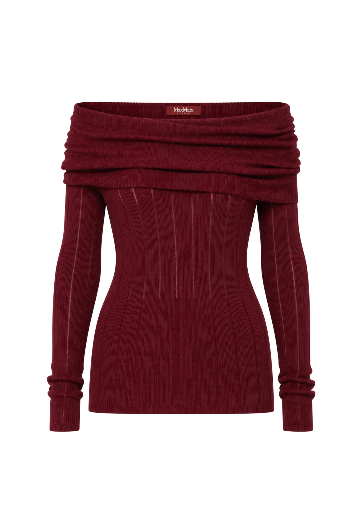 Max Mara Studio - Maglia off-shoulder in lana e seta 
