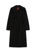 Max Mara Studio - Cappotto lungo a vestaglia in lana, cashmere e seta - Nero