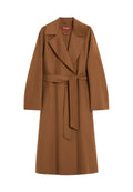 Max Mara Studio - Cappotto lungo a vestaglia in lana, cashmere e seta - Cammello