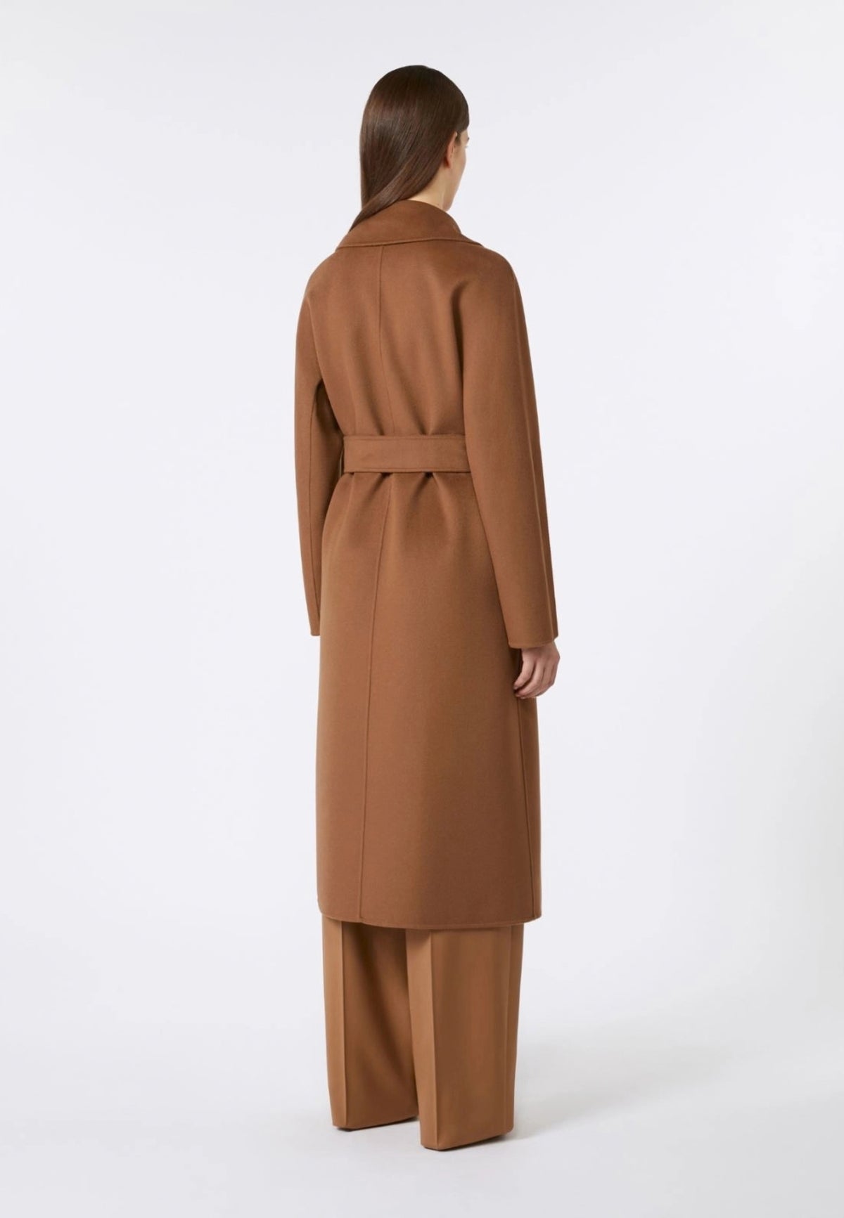 Max Mara Studio - Cappotto lungo a vestaglia in lana, cashmere e seta - Cammello 