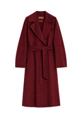 Max Mara Studio - Cappotto lungo a vestaglia in lana, cashmere e seta - Rubino