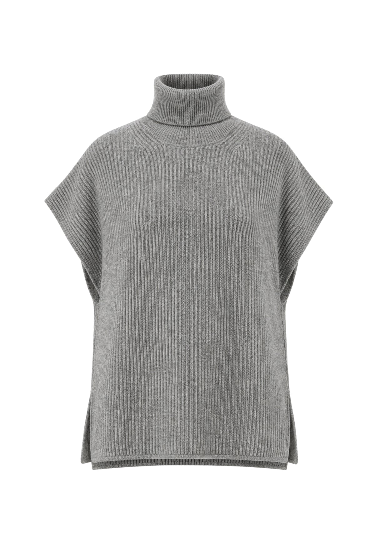 Max Mara Studio - Gilet in lana e cashmere a costa inglese 