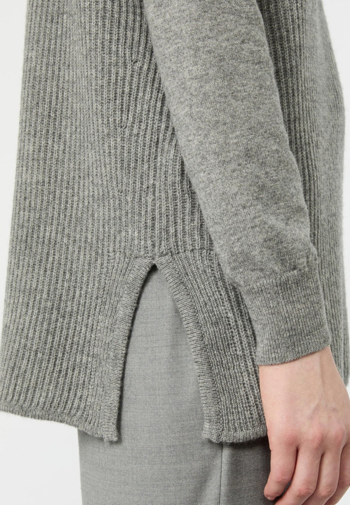 Max Mara Studio - Gilet in lana e cashmere a costa inglese 