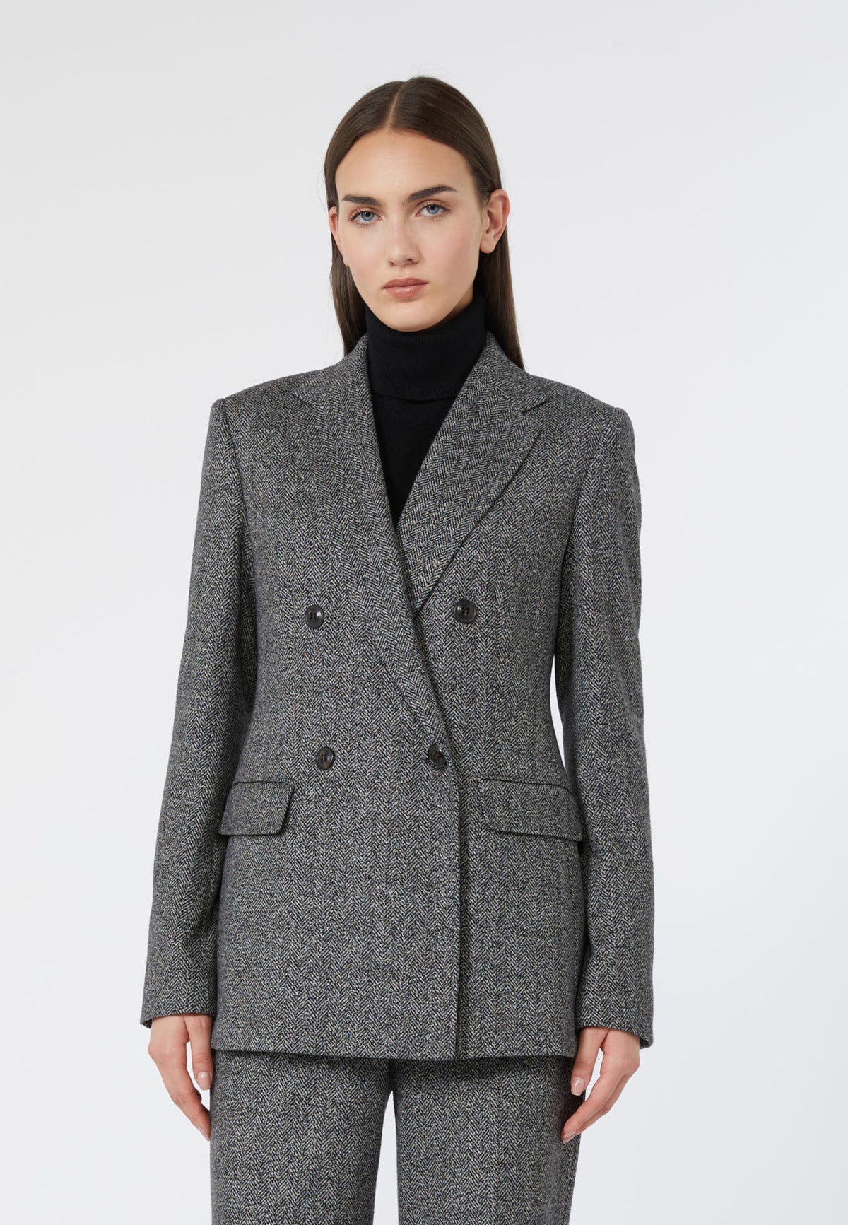 Max Mara Studio - Blazer doppiopetto in jersey jacquard 