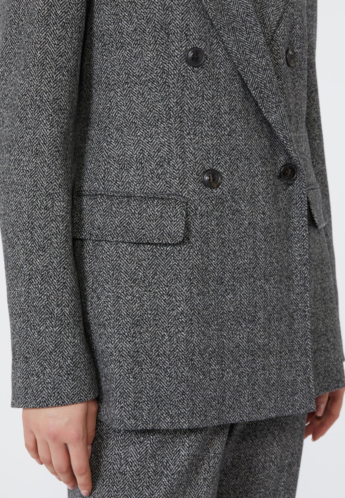 Max Mara Studio - Blazer doppiopetto in jersey jacquard 
