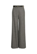 Max Mara Studio Pantalone in Mista Lana e Seta con Cintura