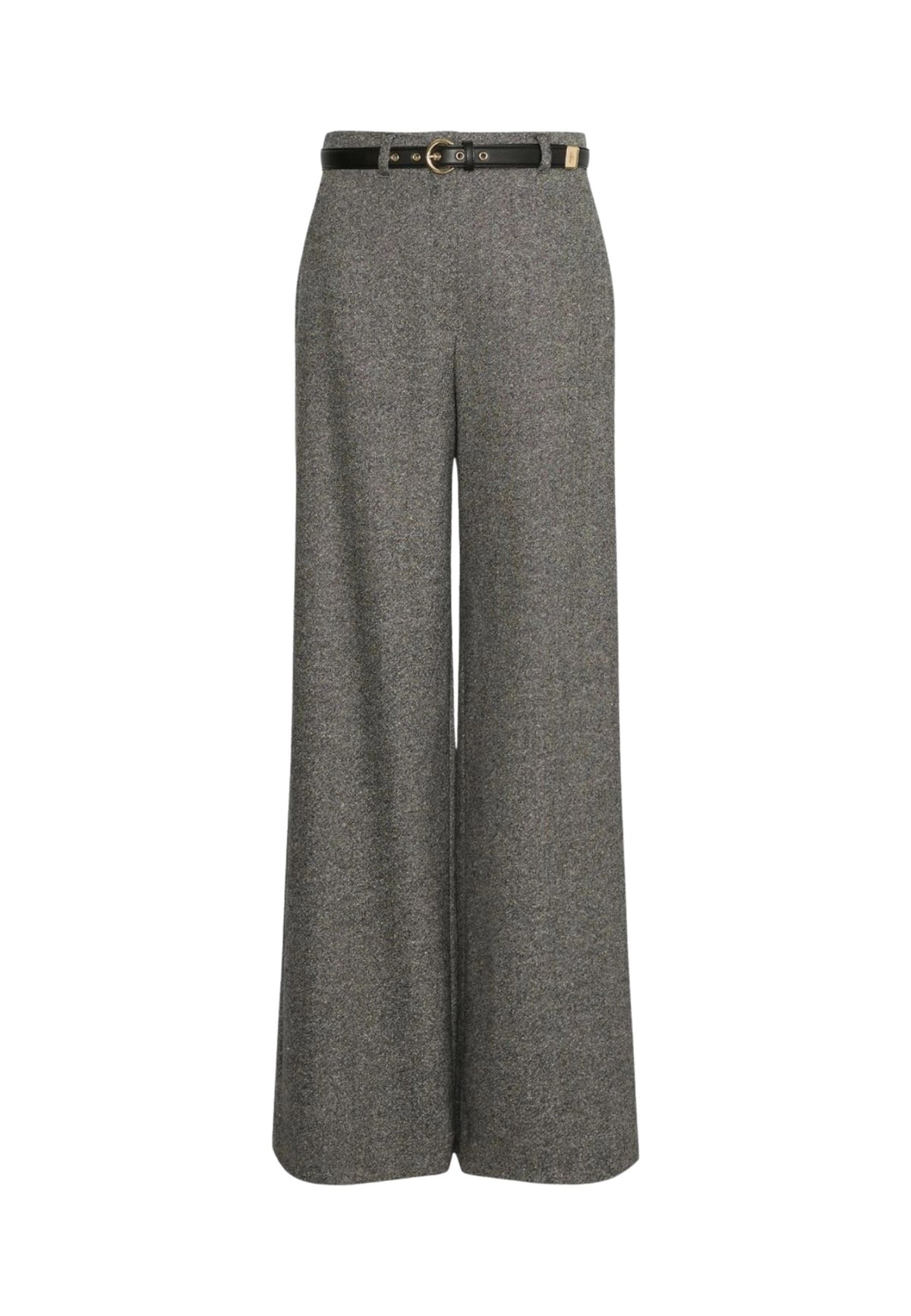 Max Mara Studio Pantalone in Mista Lana e Seta con Cintura 