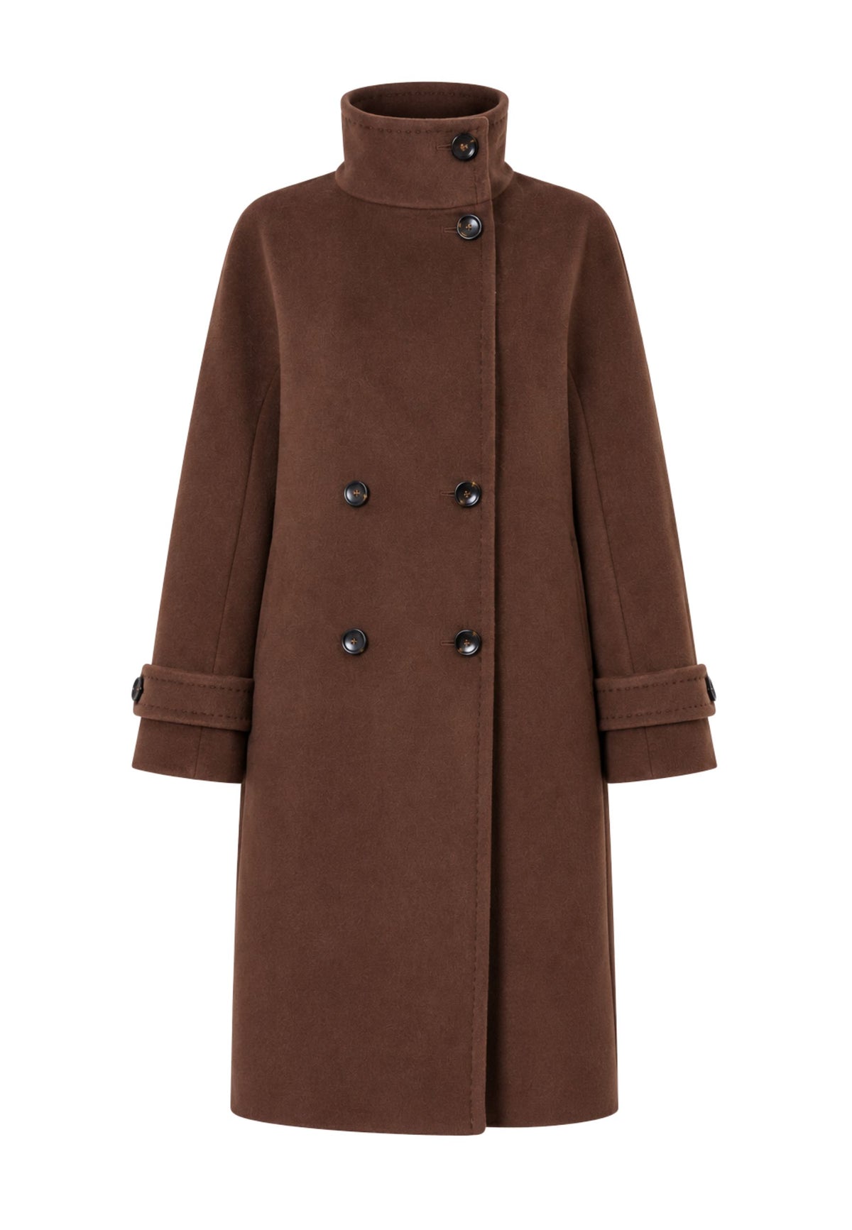 Max Mara Studio Cappotto Giunchi in Alpaca e Lana 
