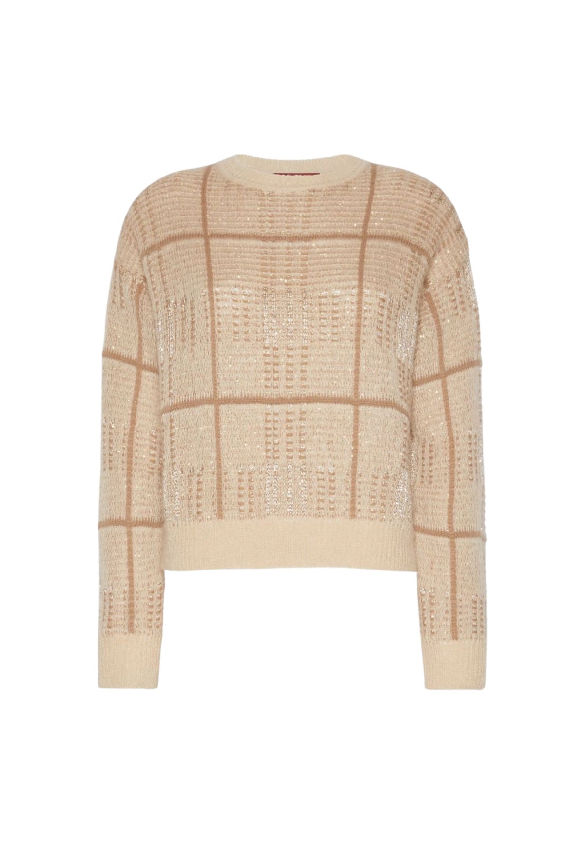 Max Mara Studio Maglia Boxy in Lana, Mohair e Cashmere con Paillettes 