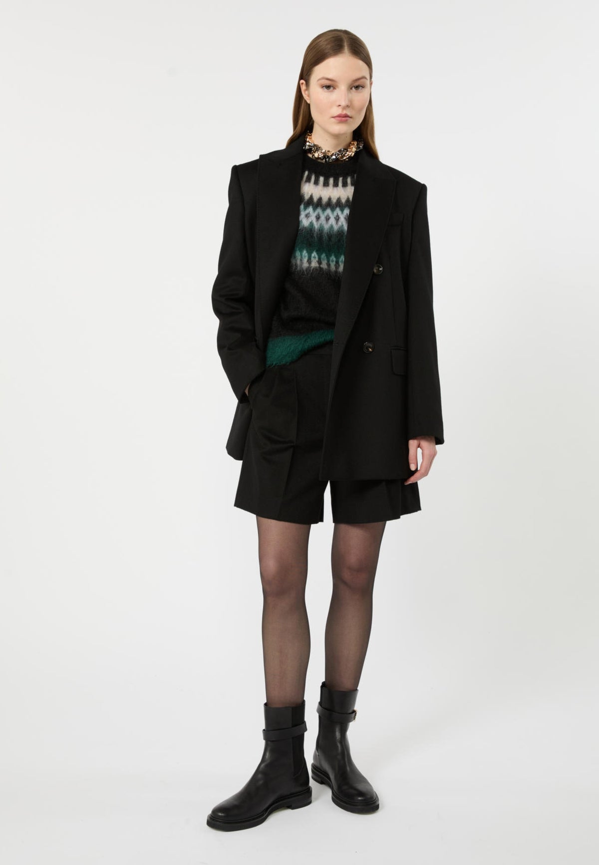 Max Mara Studio - Blazer doppiopetto in pura lana 