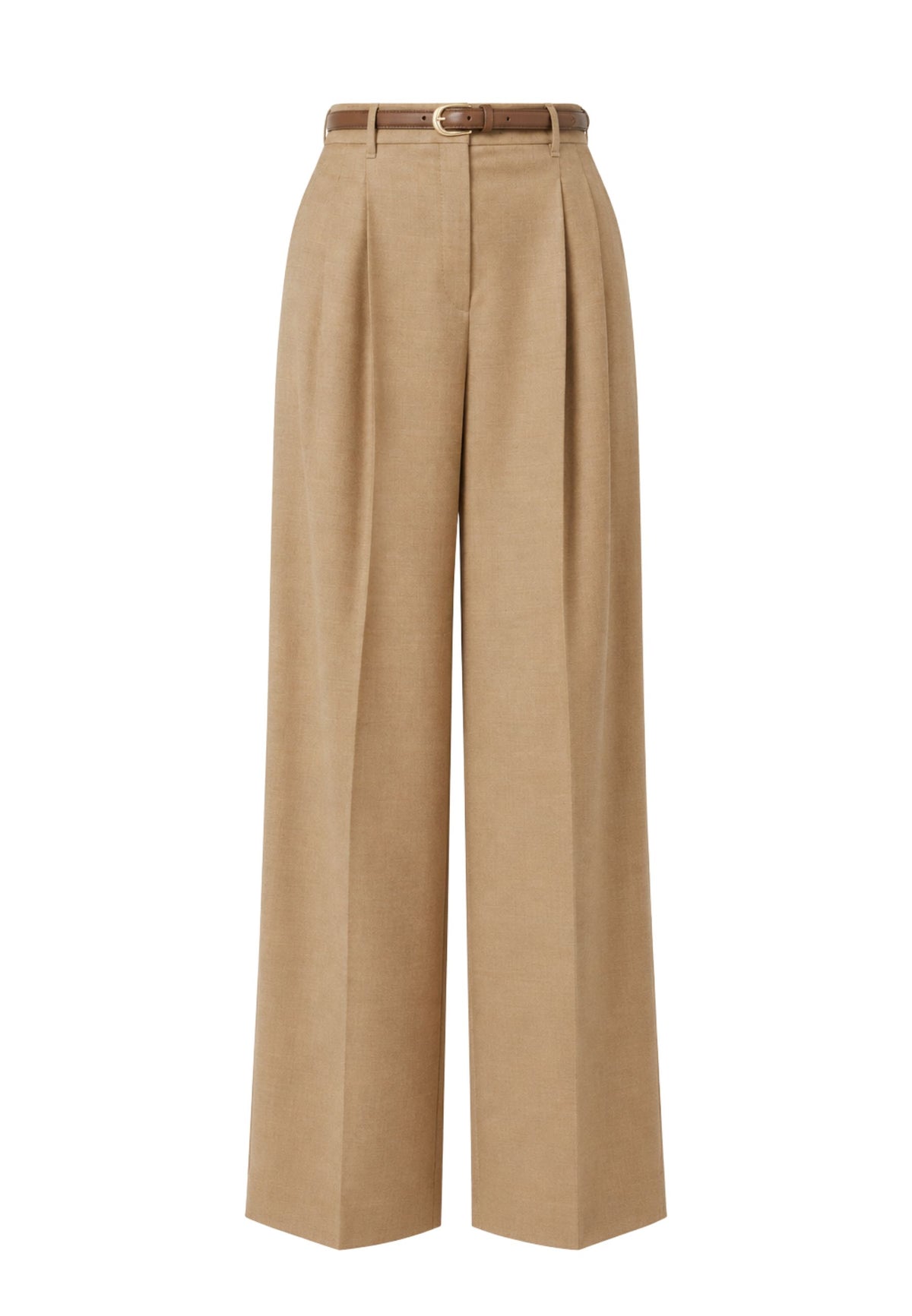 Max Mara Studio Pantalone Maschile in Flanella di Lana 