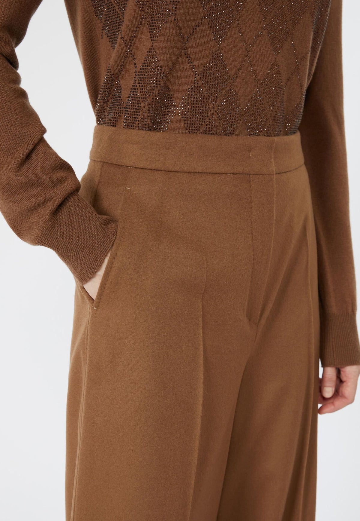 Max Mara Studio Pantalone Wide Leg in Pura Lana 