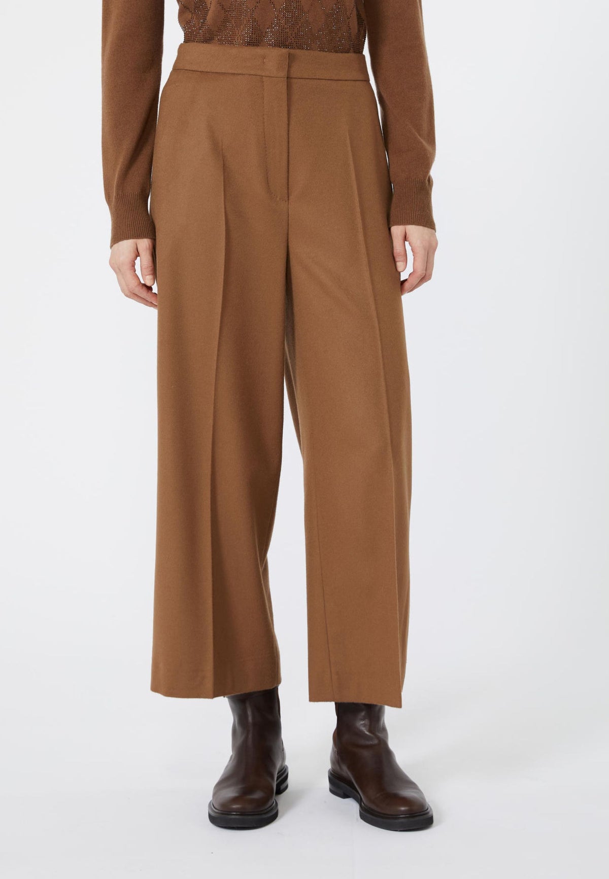 Max Mara Studio Pantalone Wide Leg in Pura Lana 