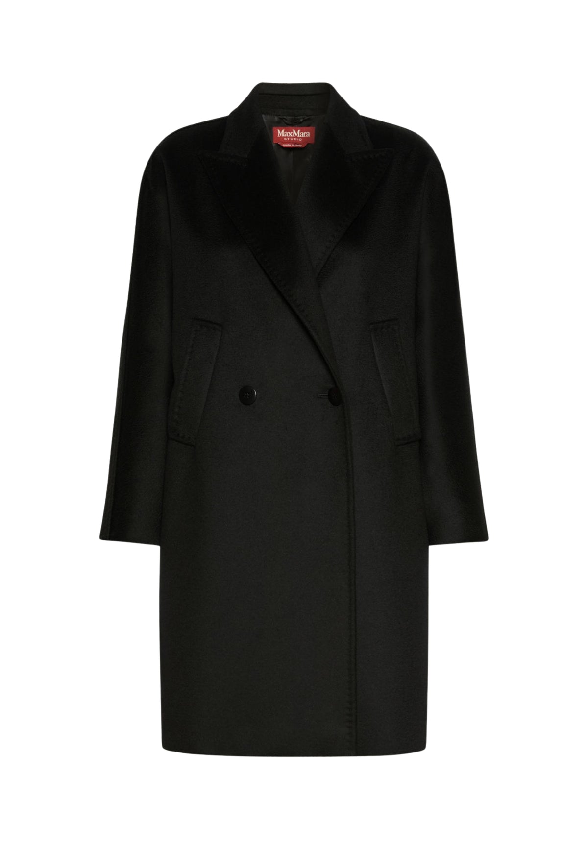Max Mara Studio - Cappotto midi doppiopetto in pura lana 