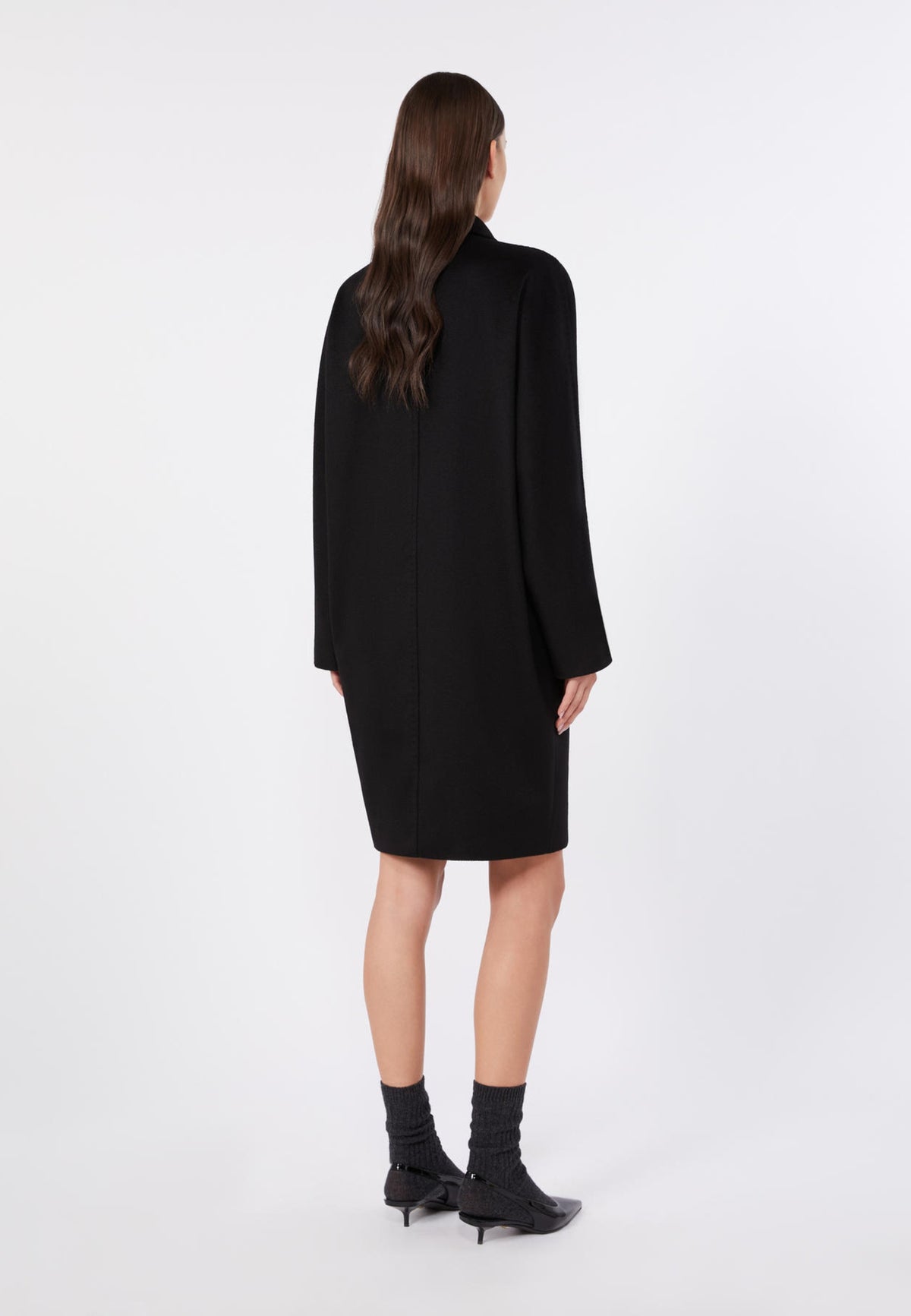 Max Mara Studio - Cappotto midi doppiopetto in pura lana 