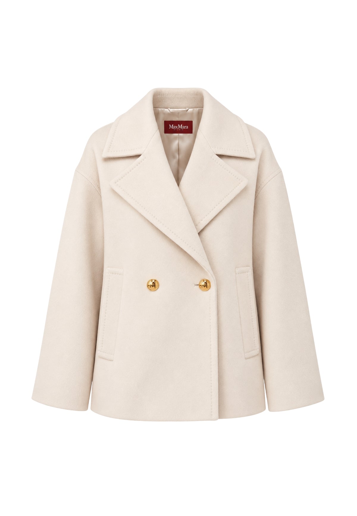 Max Mara Studio Caban Doppiopetto in Pura Lana 