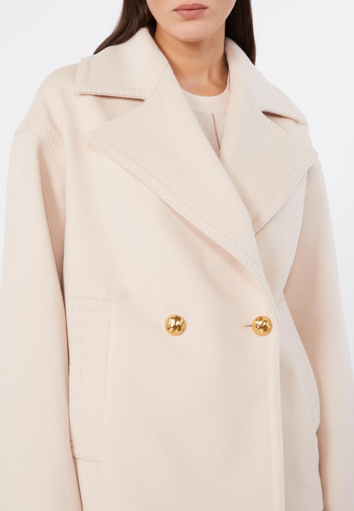 Max Mara Studio Caban Doppiopetto in Pura Lana 