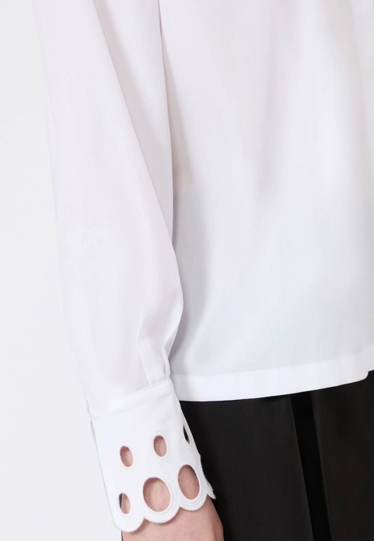 Max Mara Studio Camicia Boxy in Popeline di Cotone Bianco Ottico 