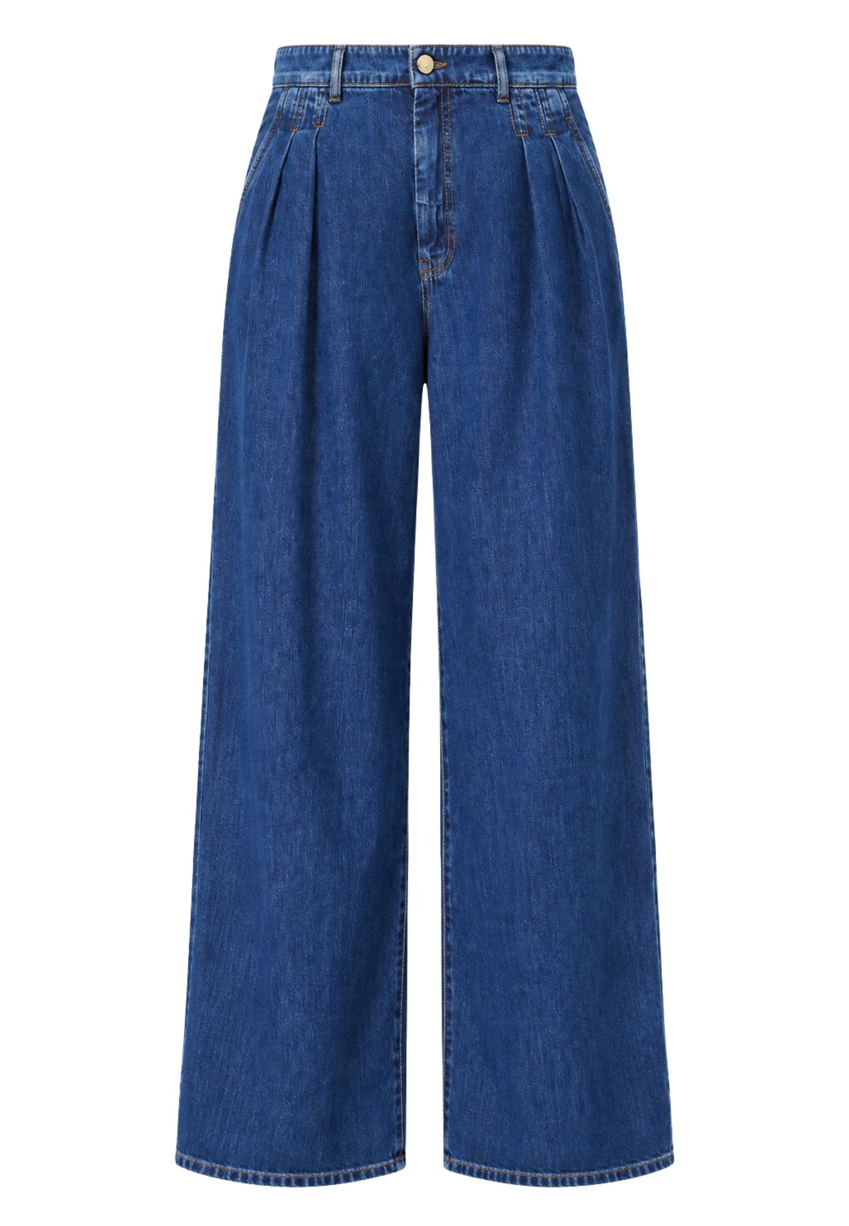 Max Mara Studio Jeans Wide Leg in Denim di Cotone 