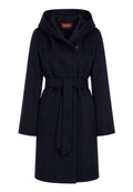 Max Mara Studio Newmang Mantel mit Kapuze aus Schurwolle