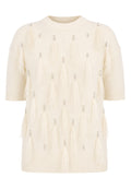 MAX MARA STUDIO - Maglia OBLÒ in lana e cashmere con piume e cristalli