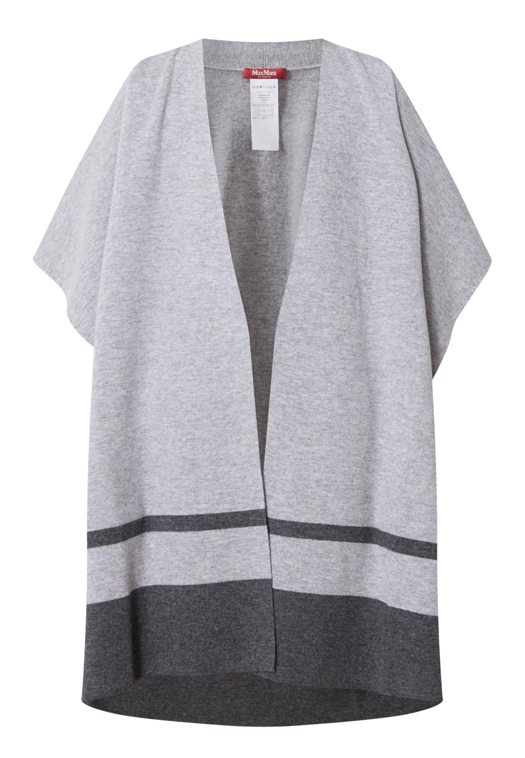 Max Mara Studio Salato - Mantella a Righe in Lana e Cashmere 