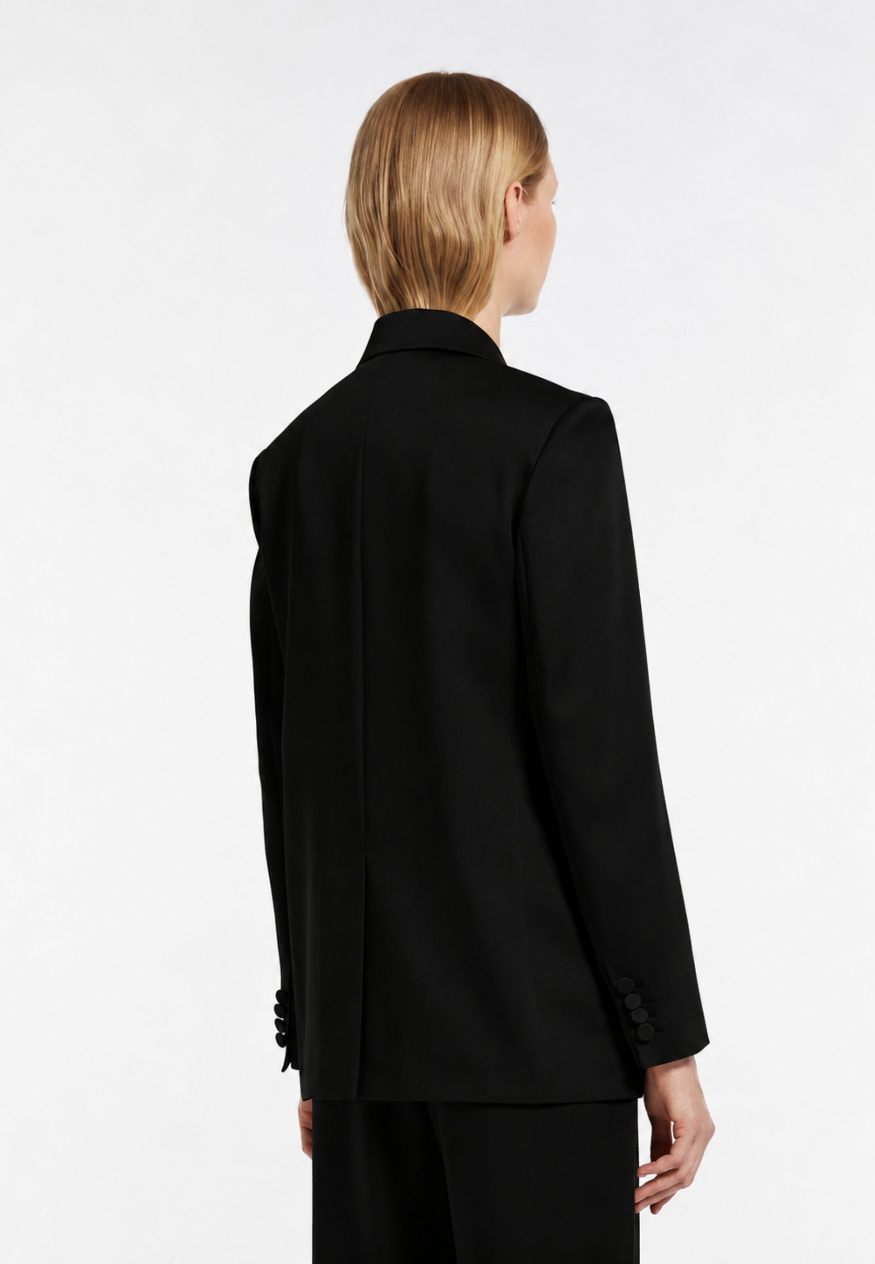 Max Mara Studio Blazer Teiera doppiopetto in satin 