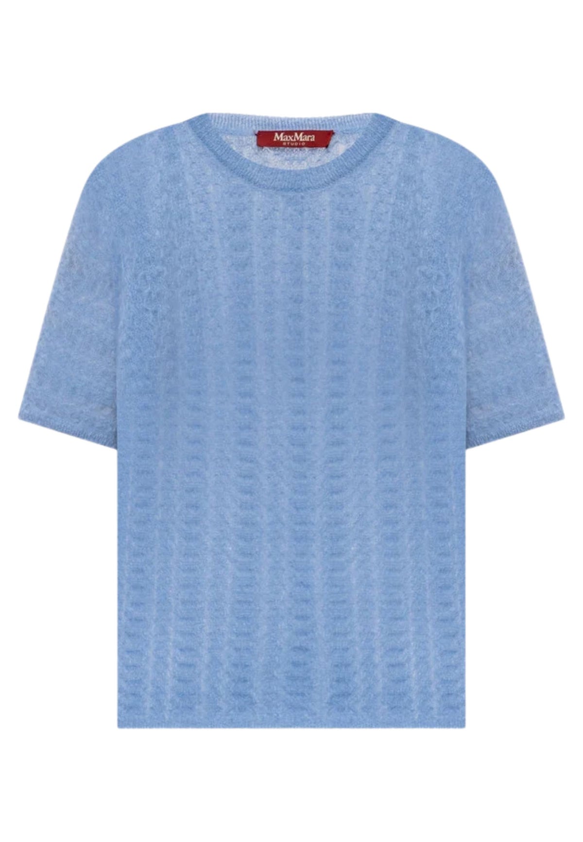 Max Mara Studio Terzo Maglia in mohair traforato blu 