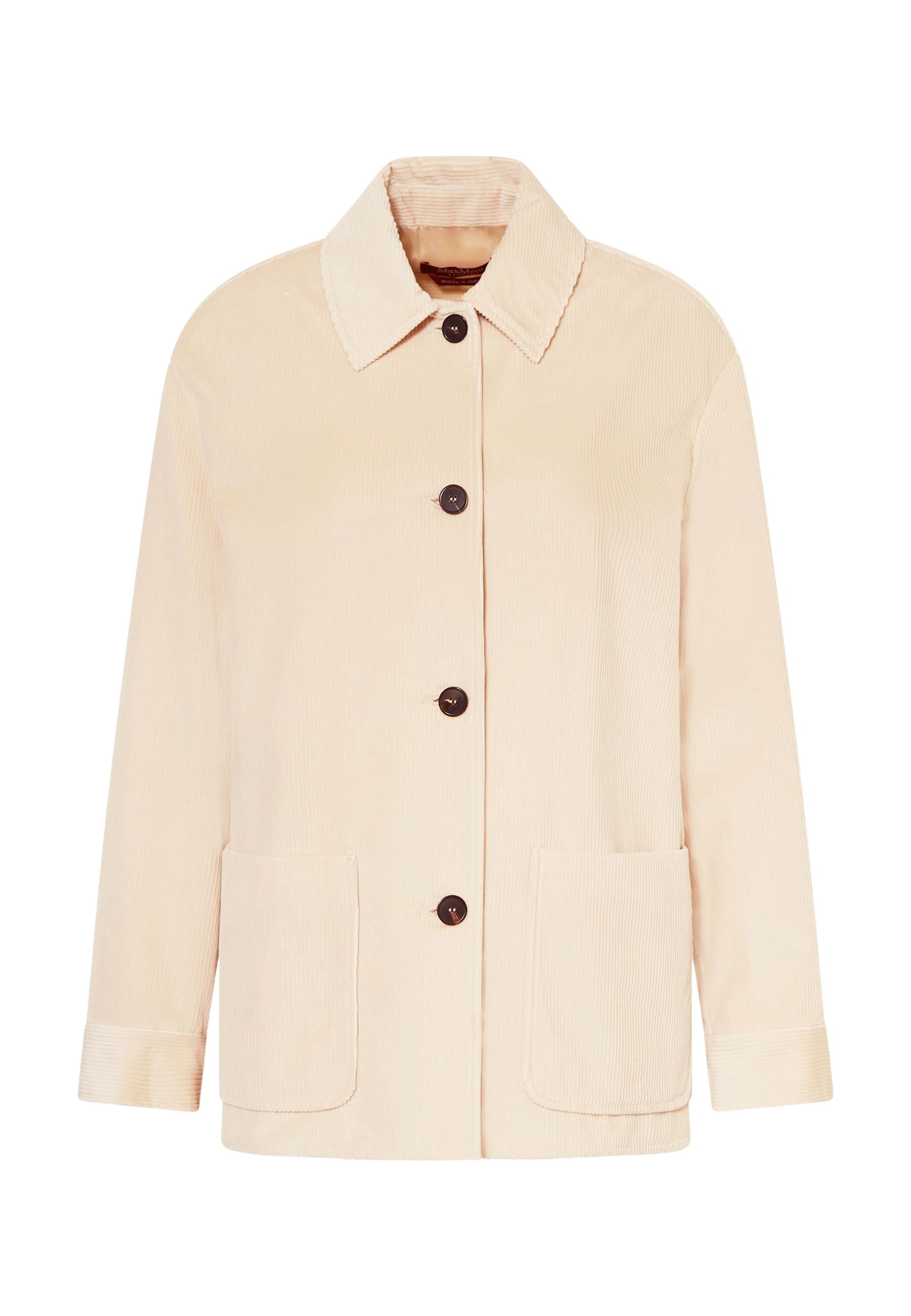 Max Mara Studio Giacca in velluto a coste di cotone panna 