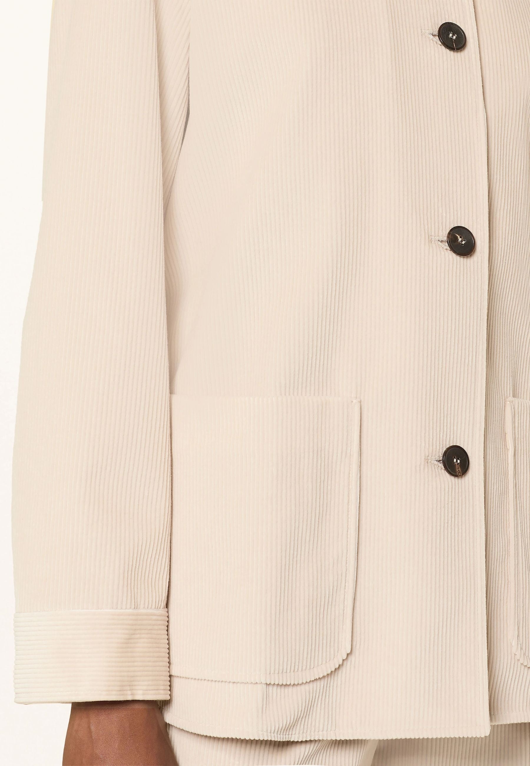 Max Mara Studio Giacca in velluto a coste di cotone panna 