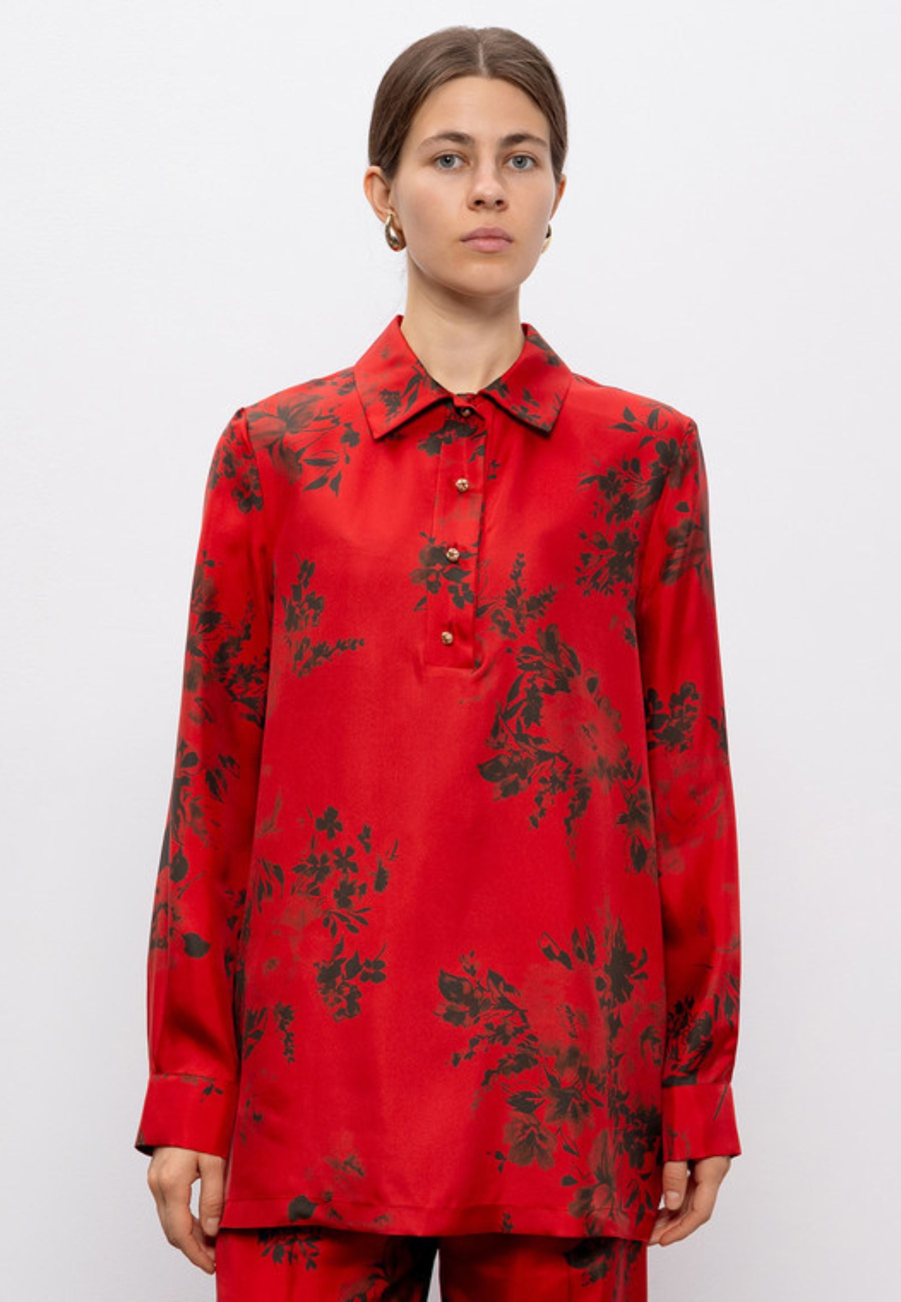 Blusa Max Mara Studio in Seta con Stampa Floreale 