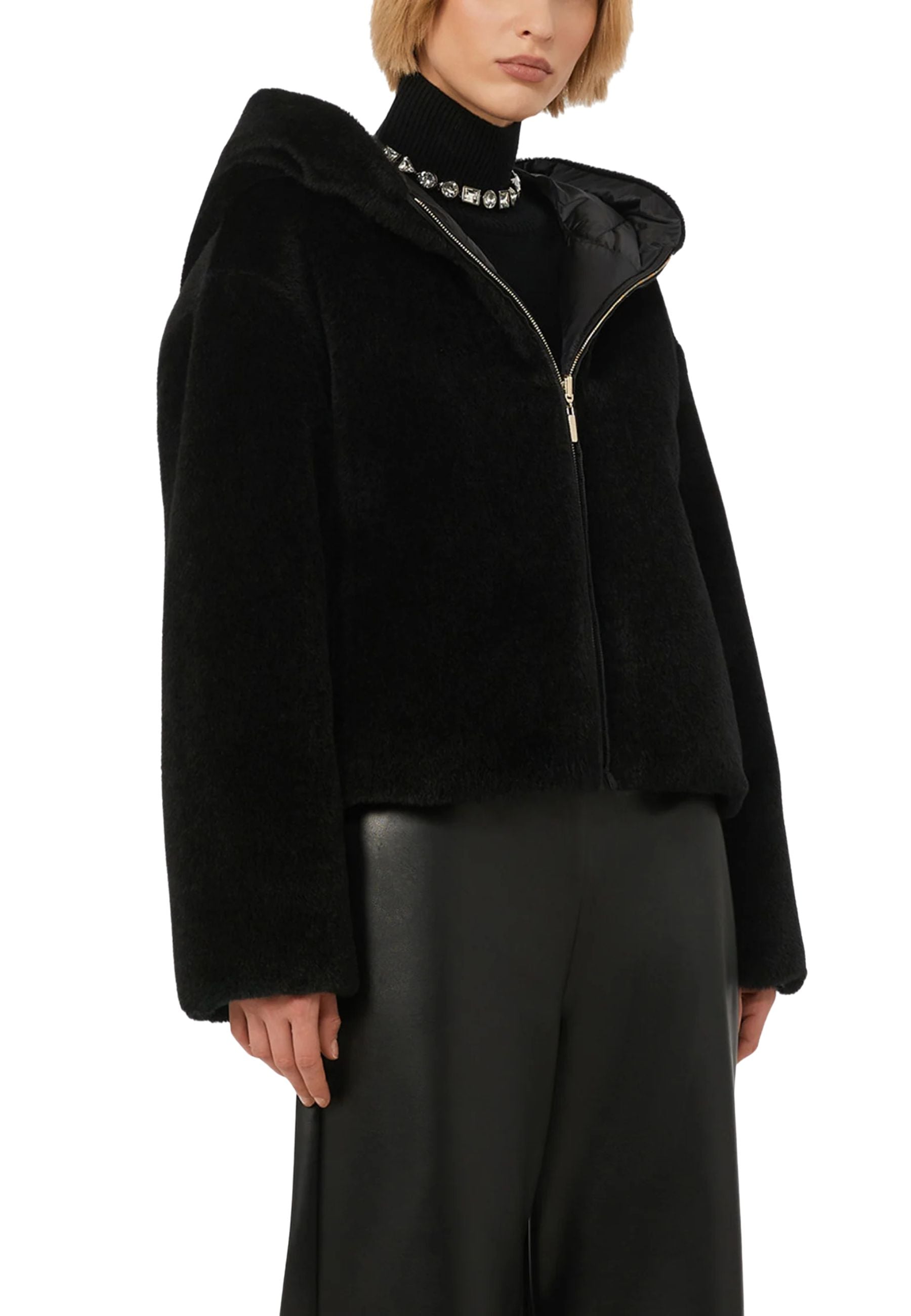 Max Mara The Cube Olly - Giubbotto Reversibile in Alpaca e Piumino 