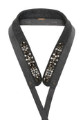 Max Mara Colletto PALMI in lana con strass - Grigio