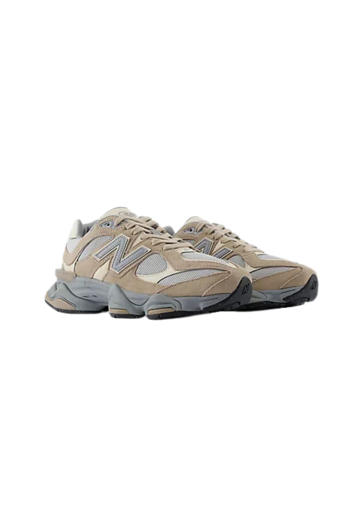 New Balance 9060 Sneakers in Suede e Mesh Beige e Grigio 