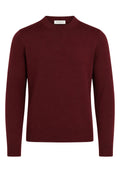 Paolo Pecora - Maglia Girocollo Uomo in Lana Merinos Extrafine - Bordeaux