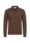 Paolo Pecora - Maglia Polo Uomo in Lana Merinos Extrafine con Zip