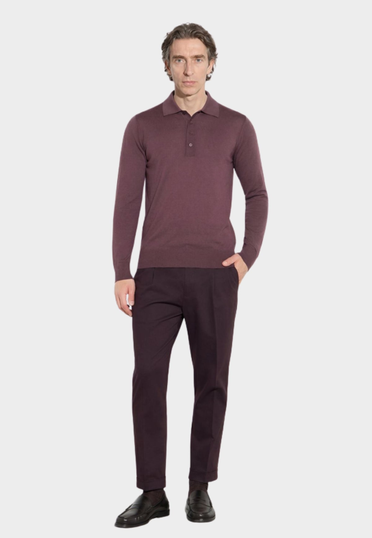 Paolo Pecora - Maglia Polo Uomo in Lana Merinos Extrafine 