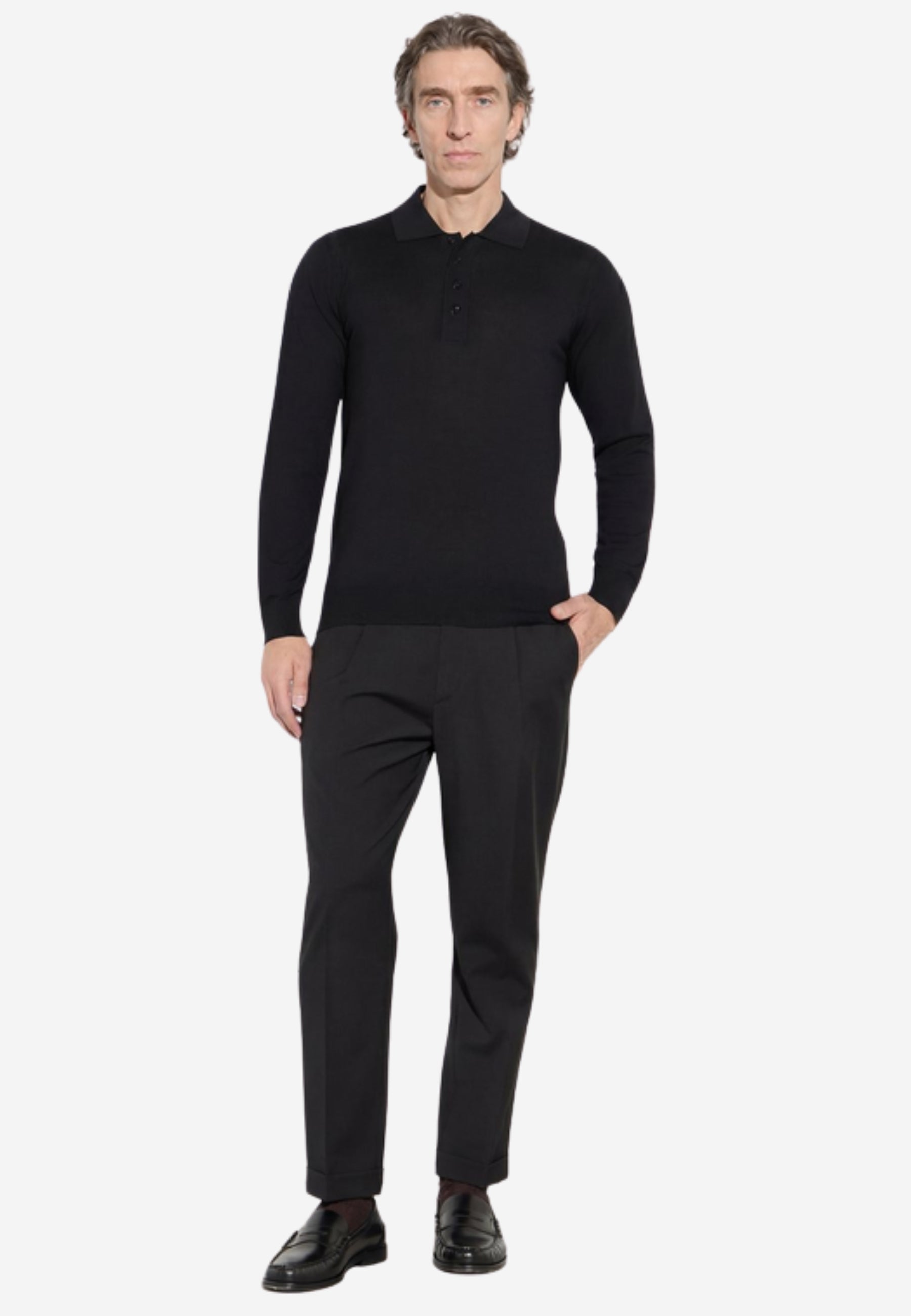 Paolo Pecora - Maglia Polo Uomo in Lana Merinos Extrafine 
