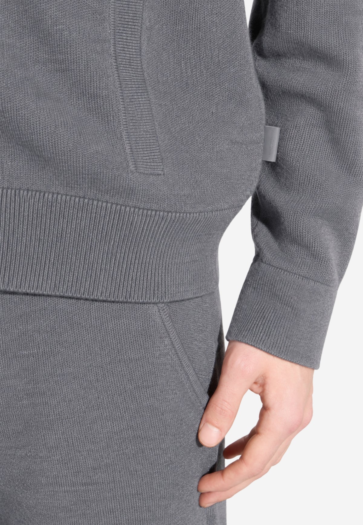 Paolo Pecora - Maglia Uomo con Cappuccio e Zip in Lana e Cotone 