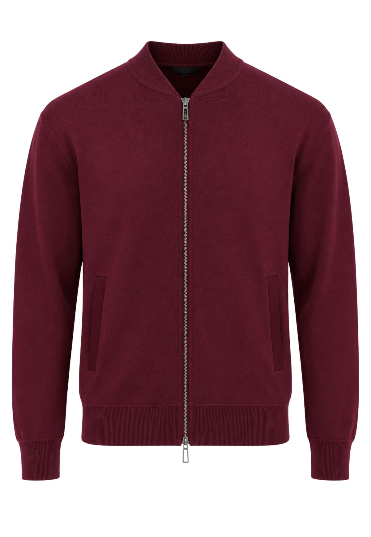 Paolo Pecora Cardigan Bomber Uomo in Lana Merino e Cotone 
