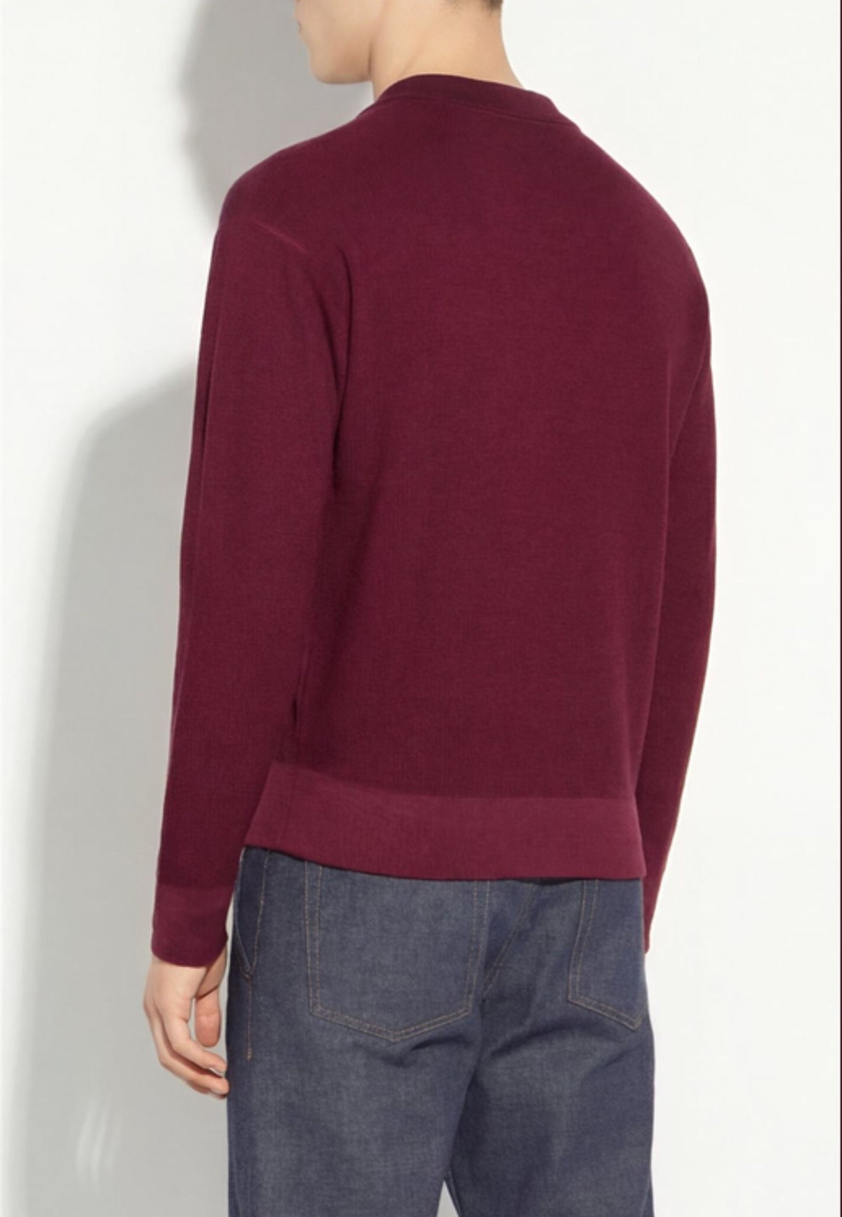 Paolo Pecora Cardigan Bomber Uomo in Lana Merino e Cotone 