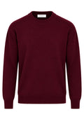 Paolo Pecora - Maglia Uomo Girocollo in 100% Lana Vergine Merino - Bordeaux