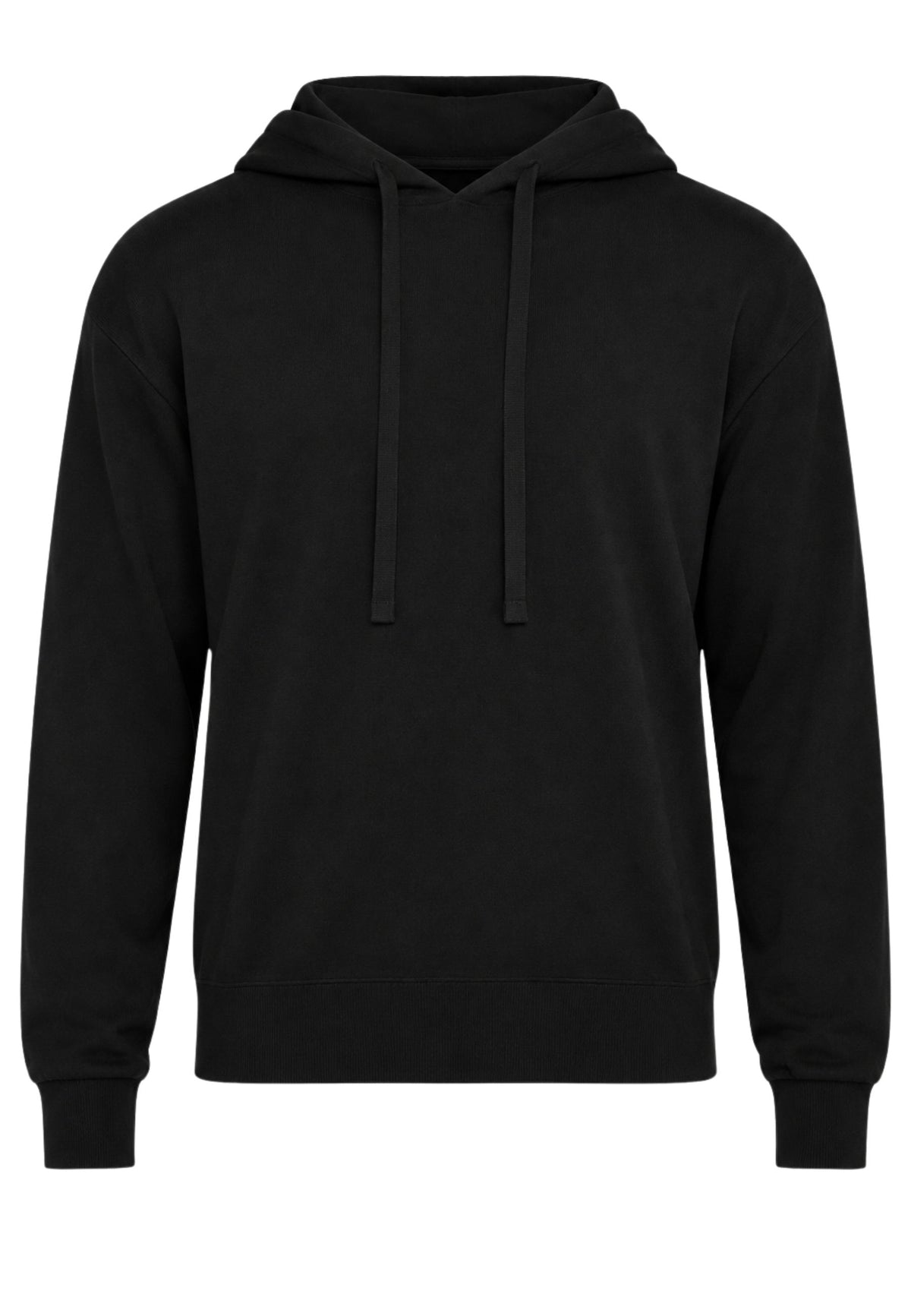 Paolo Pecora Maglia Uomo con Cappuccio in Lana Merinos - Nero 