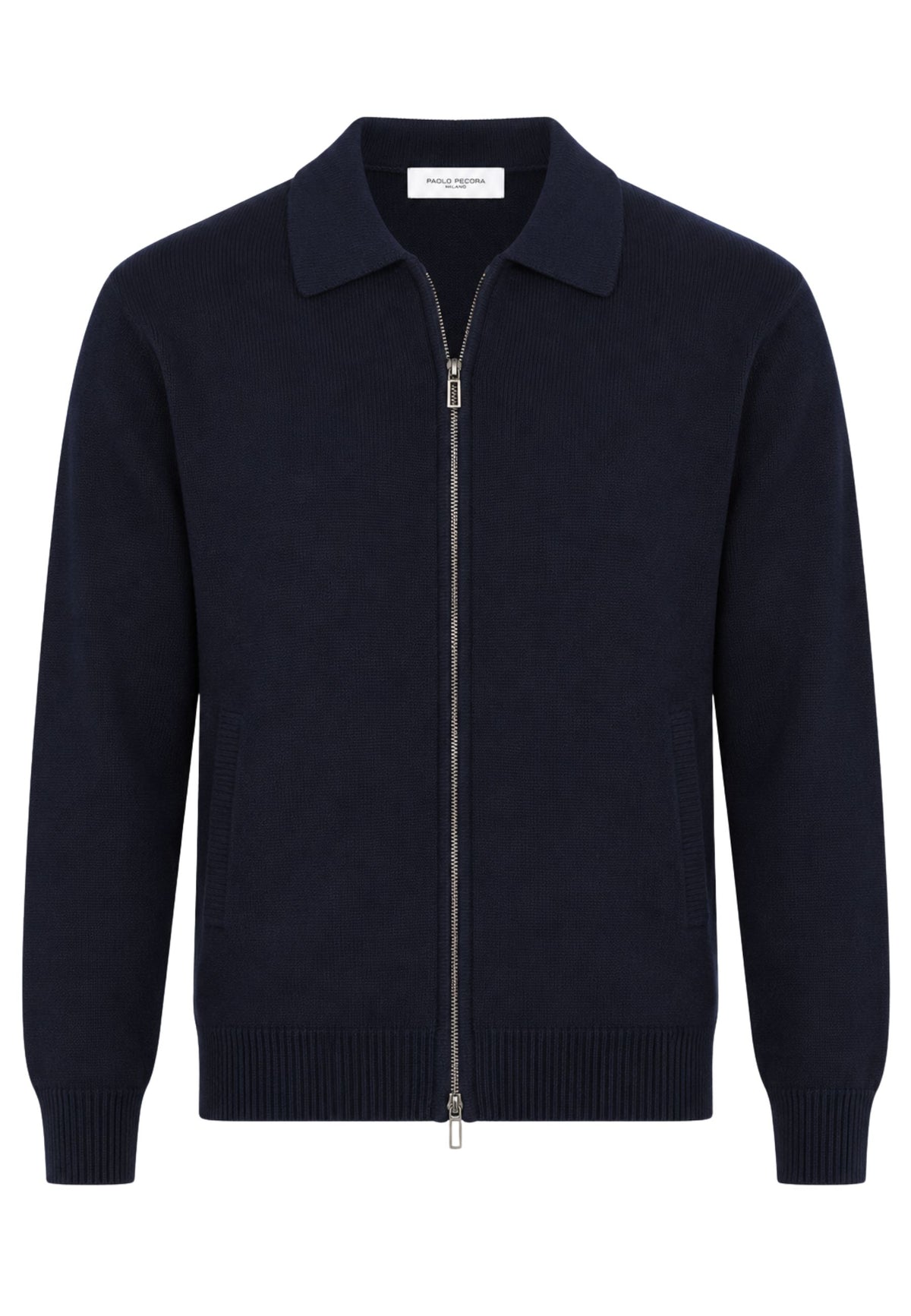 Paolo Pecora - Giubbottino Uomo in 100% Lana Merino - Blu Navy 
