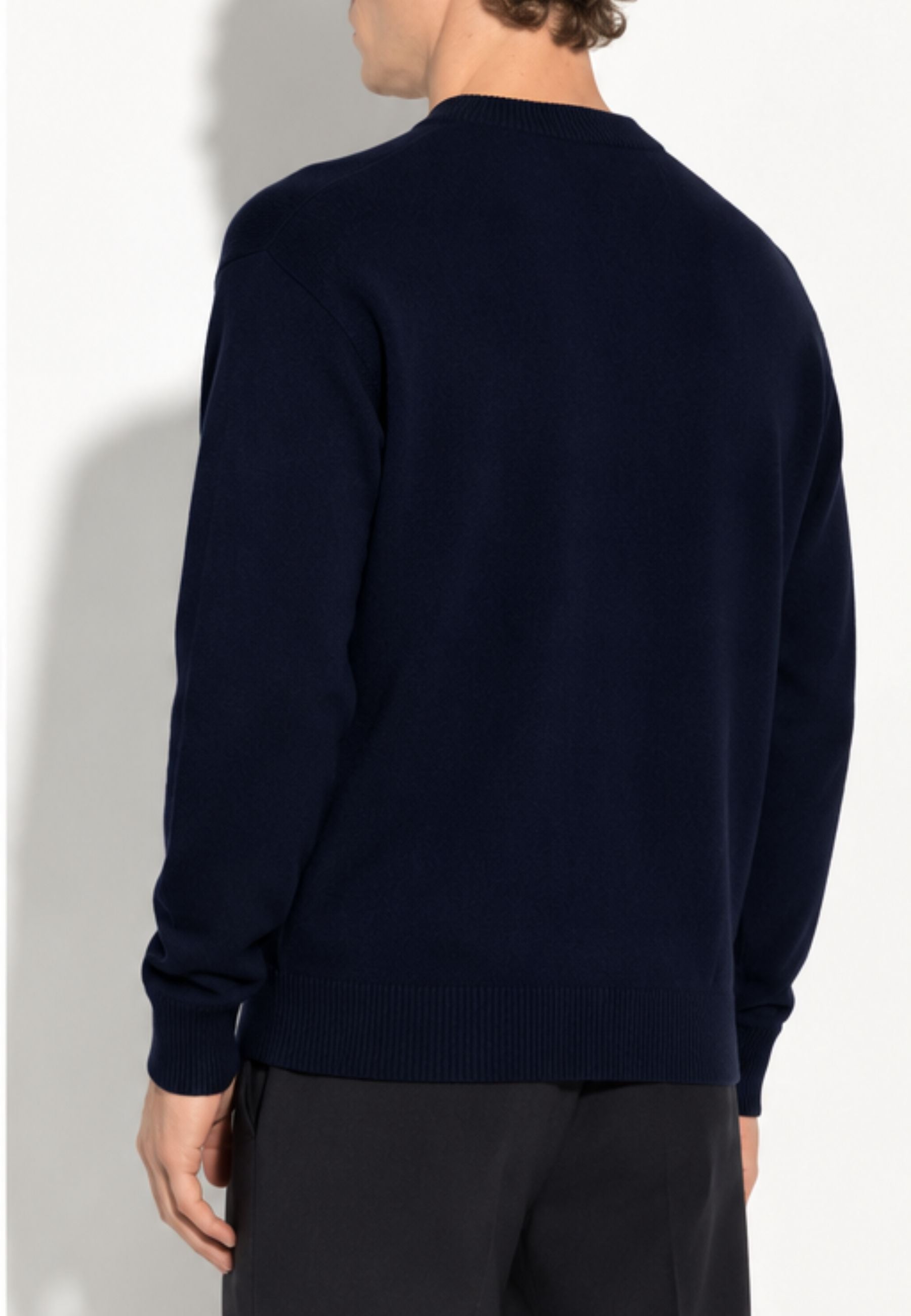 Paolo Pecora - Maglia Uomo Girocollo in 100% Lana Merino - Blu Navy 
